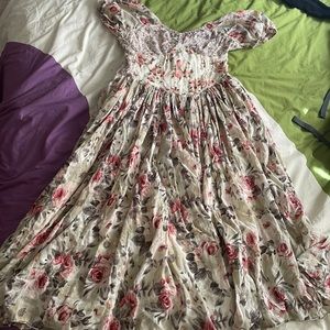 Vintage Peasant Dress